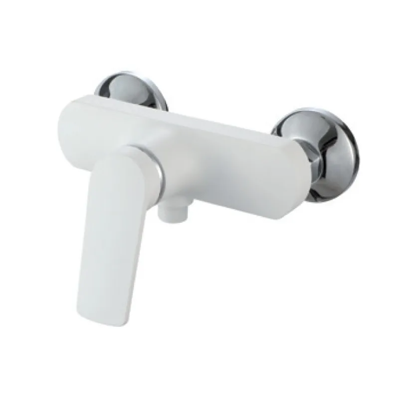 Смеситель для душевой кабины Plamix Lucas-003 SET White со шлангом, лейкой и кронштейном