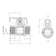 Кран шаровый ГАЗ, Roho R211-050G - 1/2" ВВ ручка "бабочка" желтая
