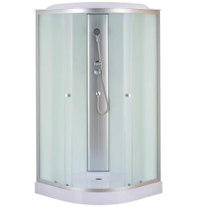 Бокс душовий без гідромасажу Mixxus STRONG SB02-90x90x215-FB SATIN з низьким піддоном