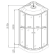 Бокс душевой без гидромассажа Mixxus STRONG SB02-90x90x215-FB SATIN с низким поддоном