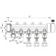 Коллектор распределительный 5-way с фитингом (40x20) PPR Koer K0193.PRO