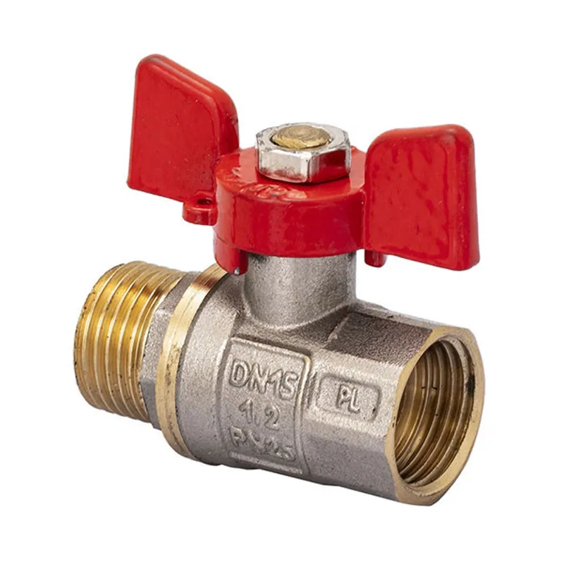 Кран кульовий FERRO PL 1/2" ГШБ art. 607 (латунна куля)
