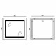 Дзеркало Mixxus WARM MR02-80x80 з LED Touch, Anti-fog, димером, регулюванням яскравості, годинником (MI6934)
