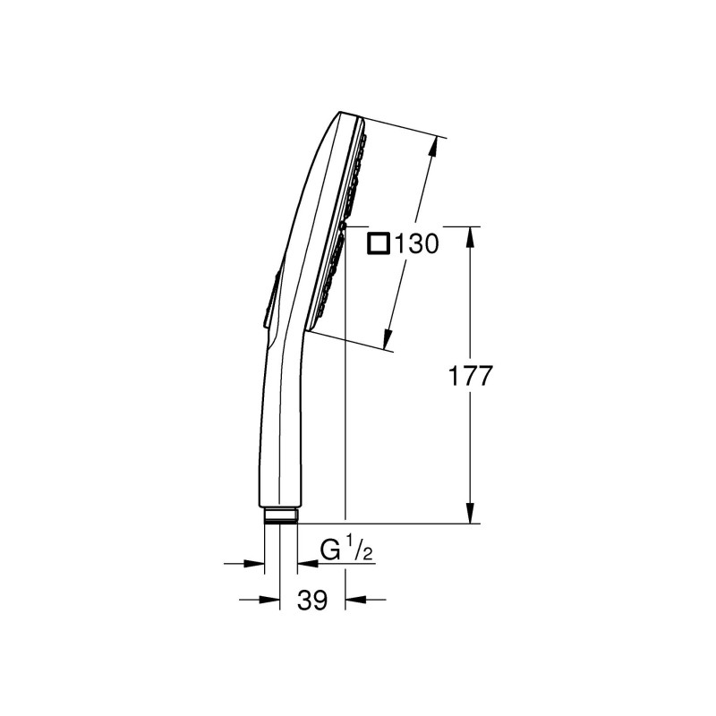 Ручной душ, 3 режима струи Grohe Rainshower 130 Cube