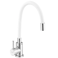 Смеситель для кухни Mixxus SUS-011 Chrome Refl.White (нерж. сталь)