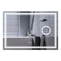 Дзеркало Mixxus Premium QUADRO MR20-120x80 (LED Touch, Анти-туман, димер, лінза)