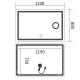 Дзеркало Mixxus Premium QUADRO MR20-120x80 (LED Touch, Анти-туман, димер, лінза)