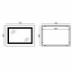 Дзеркало Mixxus WARM MR02-70x50-CASE з LED Touch, Anti-fog, димером, регулюванням яскравості, годинником