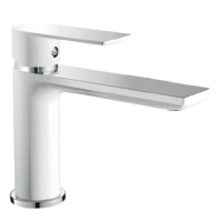 Смеситель для умывальника HAIBA ALEX 001 LONG WHITE-CHROME