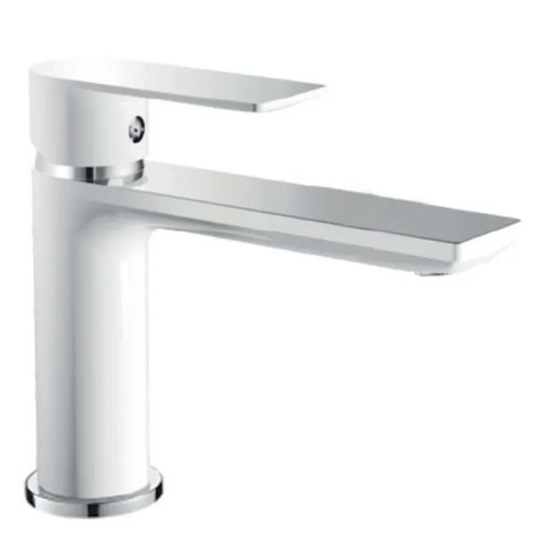 Смеситель для умывальника HAIBA ALEX 001 LONG WHITE-CHROME