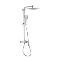 Душевая колонна KOER KB-58007-04 со смесителем водопад, 3 функции (Цвет хром+белый)