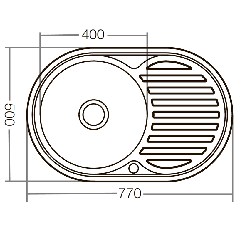 Мийка кухонна Zerix Z7750-06-180D (декор)