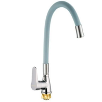 Смеситель для кухни Mixxus SOP4-146 Reflector Gray с серым силиконовым изливом
