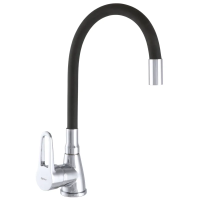 Смеситель для кухни Zerix SOP7 045 с черным гибким изливом