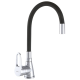 Смеситель для кухни Zerix SOP7 045 с черным гибким изливом