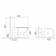 Унітаз-компакт Mixxus WAVE-0405-R 630х350х795mm, система змиву RIMLESS