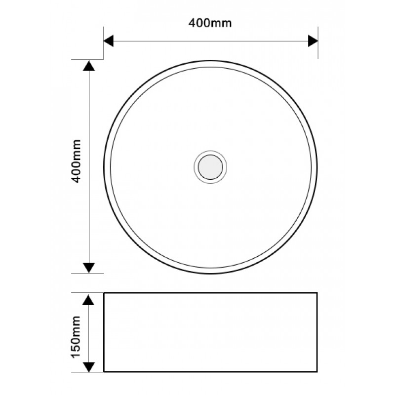 Раковина накладная MIXXUS PREMIUM TOPPER-0103 400х400х150mm