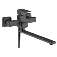 Смеситель для ванны Zerix KUB-006 (Euro) Black с нерж. стали SUS304 (цв. черный)