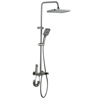 Душевая колонна со смесителем Mixxus Premium NEPTUNE 009-J GRAPHITE с кнопкой переключения, 4 режим