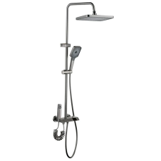 Душова колона зі змішувачем Mixxus Premium NEPTUNE 009-J GRAPHITE з кнопкою перемикання, 4 режими