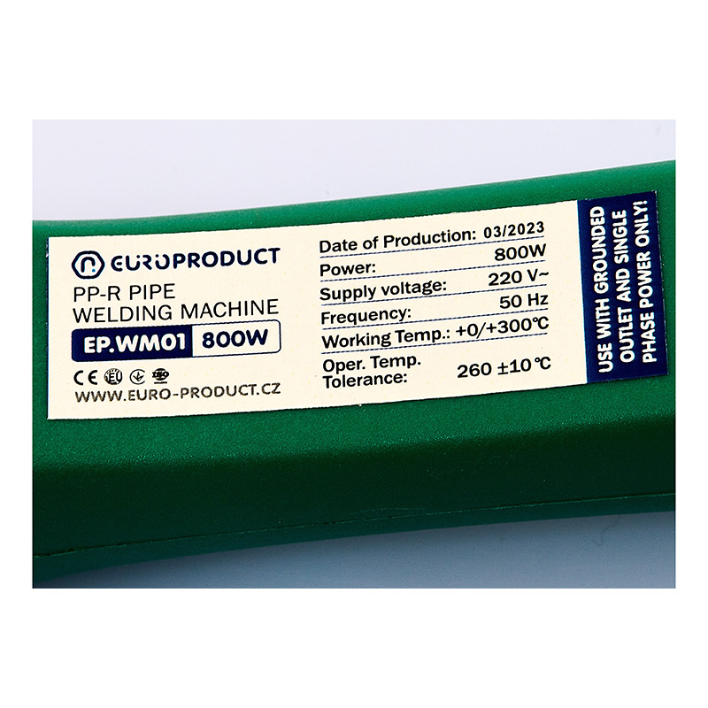 Паяльник для PPR труб Europroduct EP.WM01 (плоские насадки) 20/40mm
