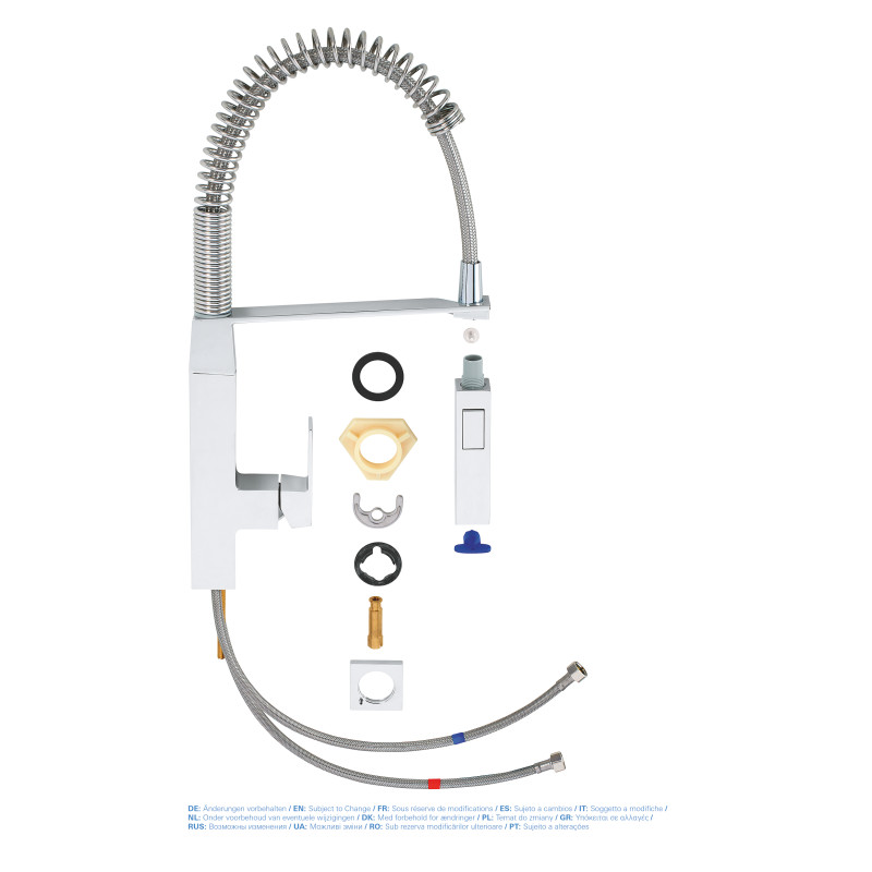 Смеситель для кухни с гибким изливом Grohe Eurocube