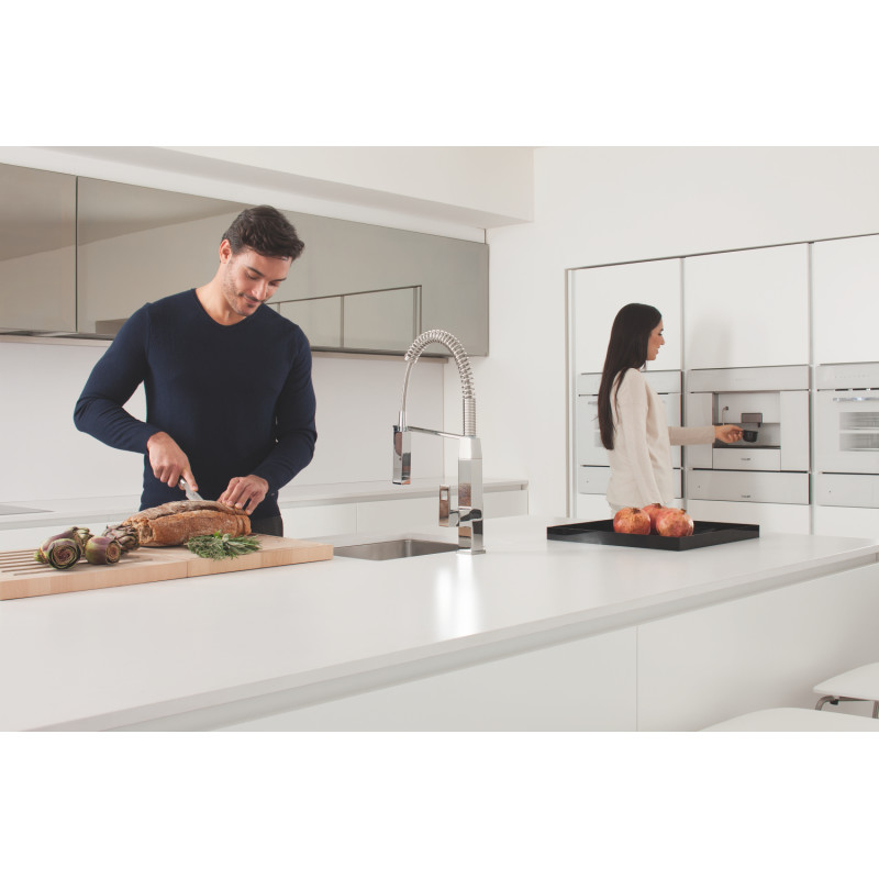 Смеситель для кухни с гибким изливом Grohe Eurocube