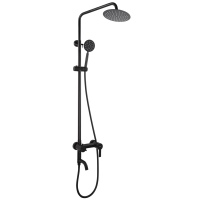 Душевая колонна со смесителем Mixxus NOX-009-J Black из нерж. стали SUS304