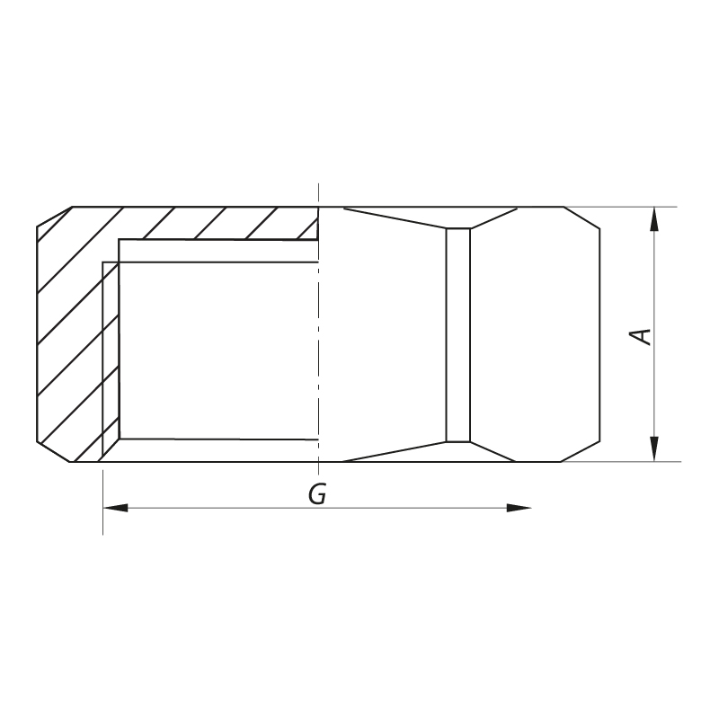 Заглушка Koer KF.P10F.WN - 1'' В (без никеля)