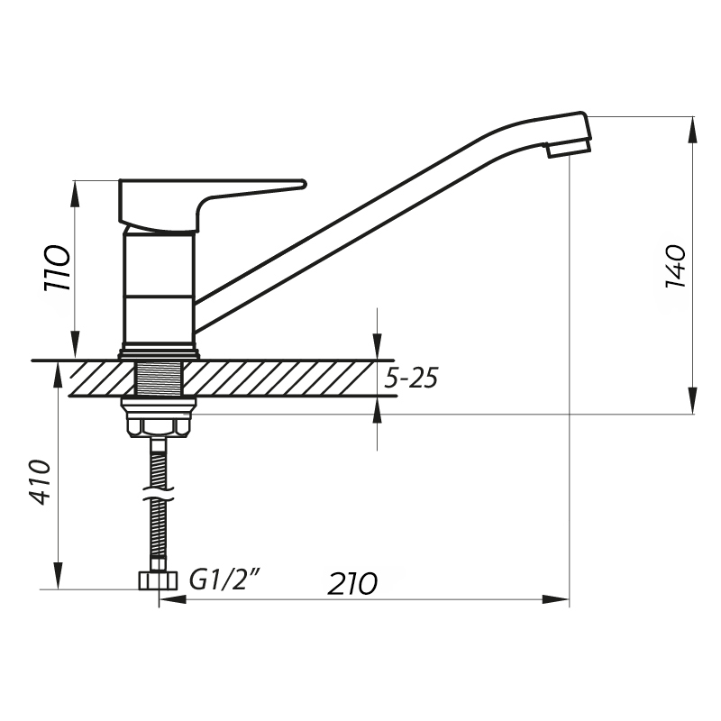 Смеситель для кухни Zerix SOP4-A 045