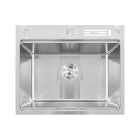 Мойка Mixxus MH6050-SK NANO-SILVER (3.0/0.8) с н.ст. со ступенькой для суш.,с подст.под ножи(нерж.)
