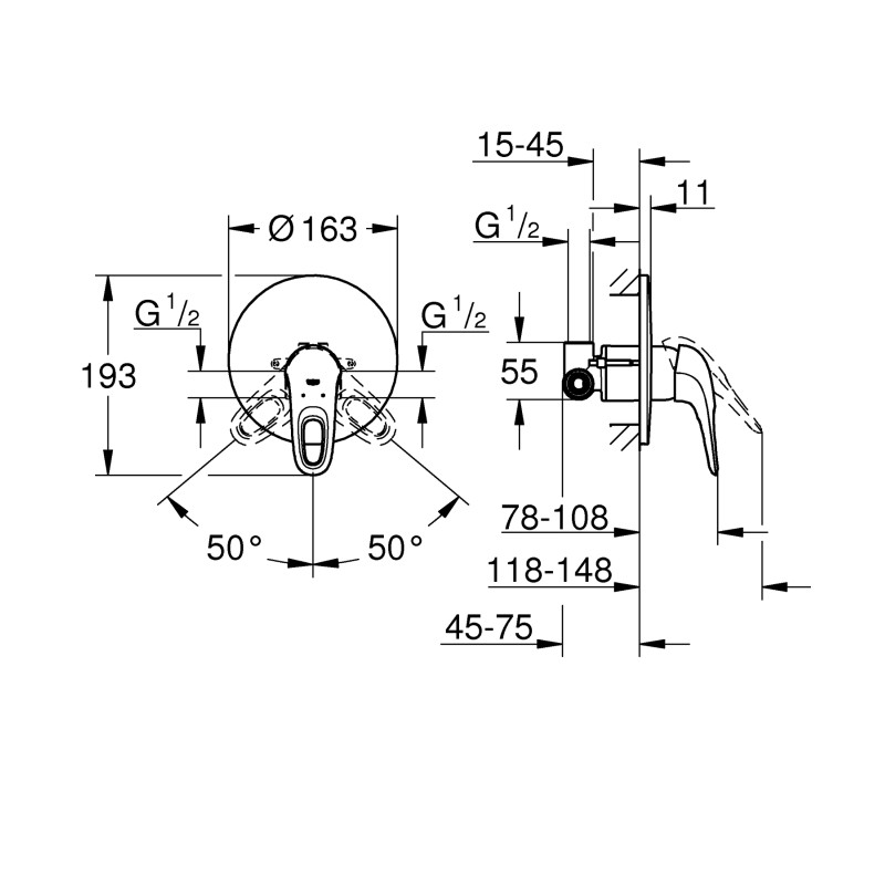 Змішувач для душу Grohe Eurostyle
