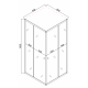 Душова кабіна без піддона Mixxus CUBIC SC01-90x90x185-TR CHROME прозоре скло 4мм