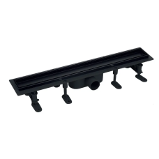Душовий трап MIXXUS DRAIN-06-40 BLACK з пласт. основою та накладкою з нерж. сталі 70x400мм