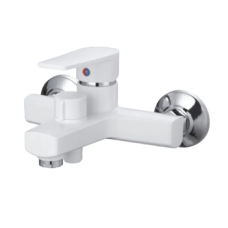 Змішувач для ванни PLAMIX OSCAR-009 EURO SET WHITE (з шлангом, лійкою та кронштейном)