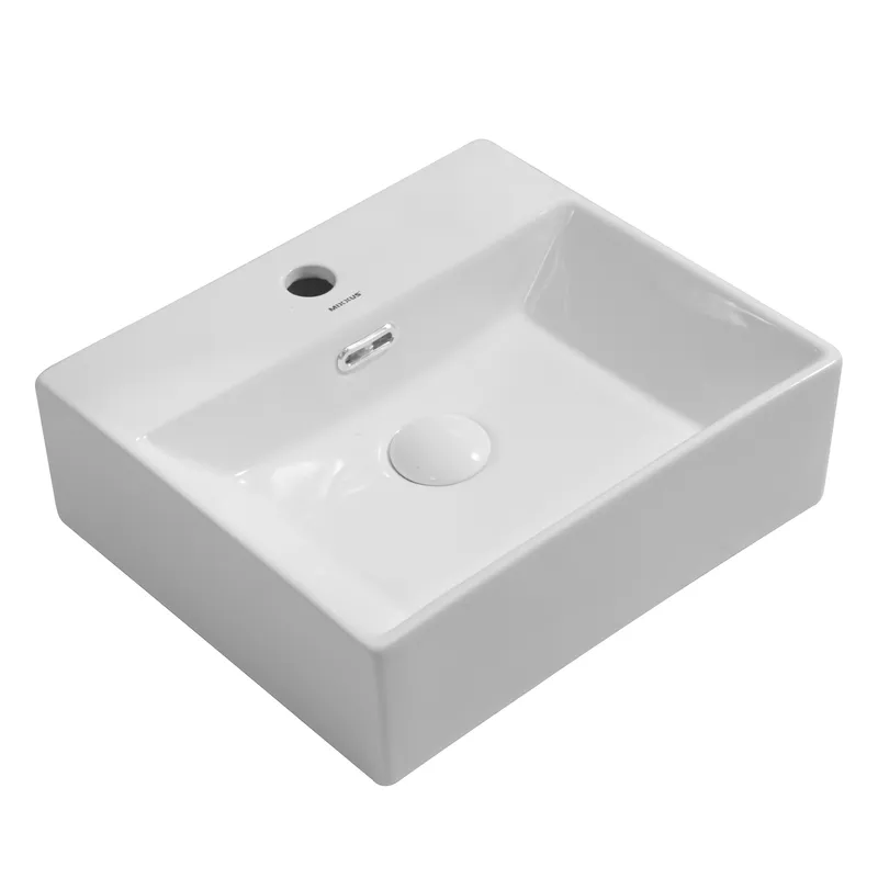 Раковина подвесная Mixxus Premium QUADRO-0205 410х360х130mm с отверстием под смеситель и переливом