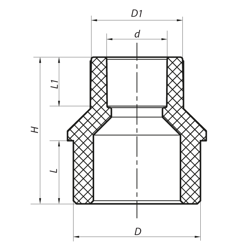 Муфта редукционная НB 32x20 PPR Koer K0057.PRO