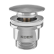 Донний клапан для умивальника Koer PW-01-01 1 1/4'' (кнопка) (Колір хром)