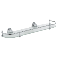 Полиця скляна з обмежувачем Zerix LR1507