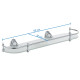 Полиця скляна з обмежувачем Zerix LR1507