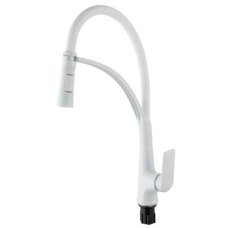 Смеситель для кухни Plamix Lucas-017 SET White REFL.White с подводом