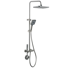 Душова колона зі змішувачем Mixxus Premium MARLIN 009-J GRAPHITE з кнопкою перемикання, 4 режими