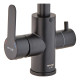 Смеситель для кухни Mixxus DAX-021-G Black (нерж. сталь) с вых.для пит.воды