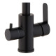 Смеситель для кухни Mixxus DAX-021-G Black (нерж. сталь) с вых.для пит.воды