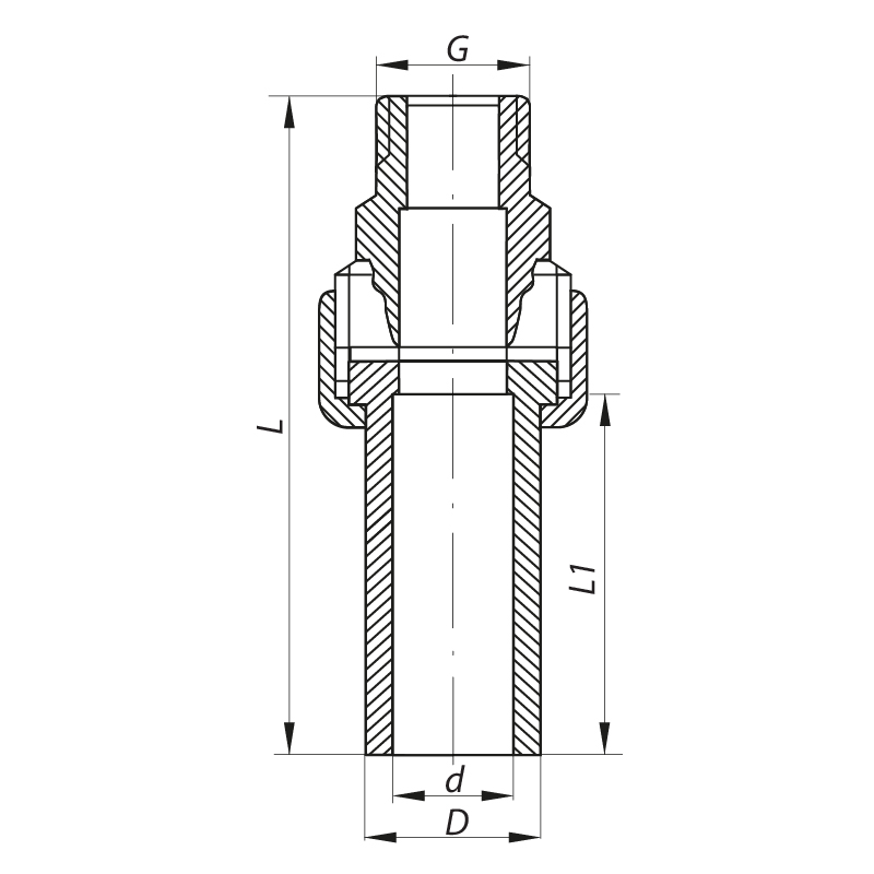Разборное резьбовое соединение НР 20x1/2M PPR Koer K0237.PRO