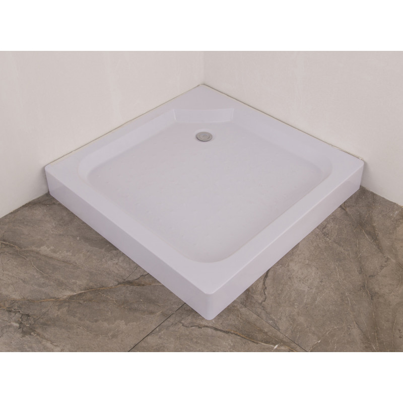 Душовий піддон з сифоном Mixxus CUBIC ST01-90x90x13 діаметр зливу 52 мм