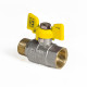 Кран шаровой KOER KR.218.G - 1/2" FM ГШМ YELLOW, ручка "бабочка" желтая