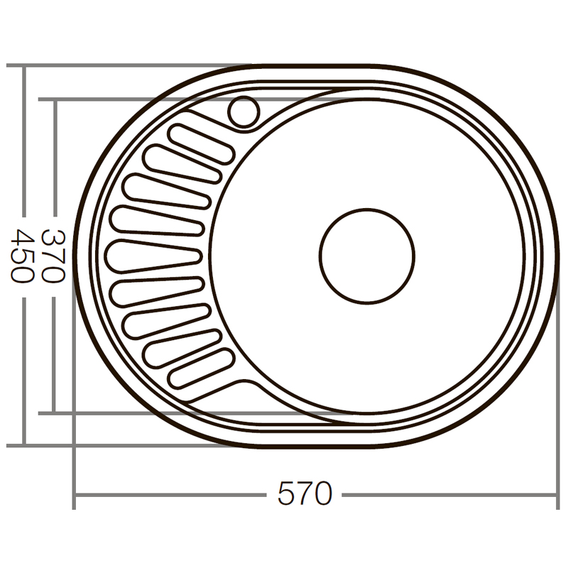 Мойка кухонная Zerix Z5745-06-160D (decor)
