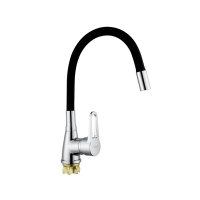 Смеситель для кухни с силиконовым изливом Champion Sop 014-045 (Nut) Refl.Black