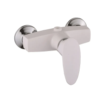 Смеситель для душевой кабины Plamix Cezar-003 SET White (со шлангом, лейкой и кронштейном)